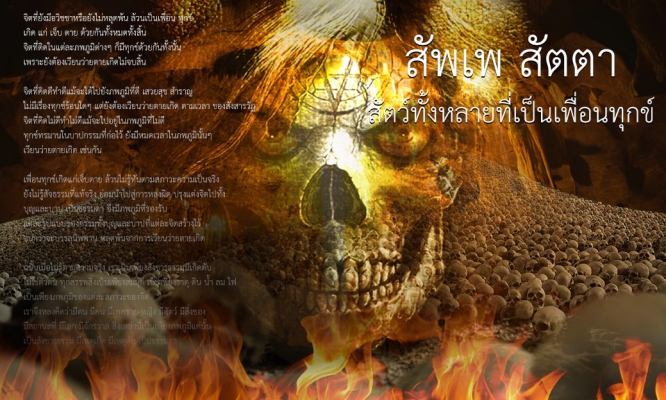 สัพเพ สัตตา สัตว์ทั้งหลายที่เป็นเพื่อนทุกข์ เกิดแก่เจ็บตาย ด้วยกันทั้งหมดทั้งสิ้น